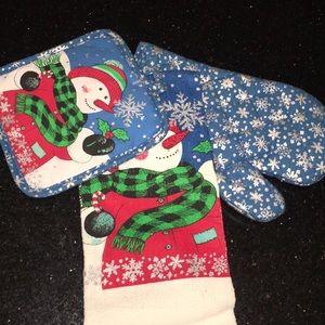 Christmas Kitchen Linens 3/Set